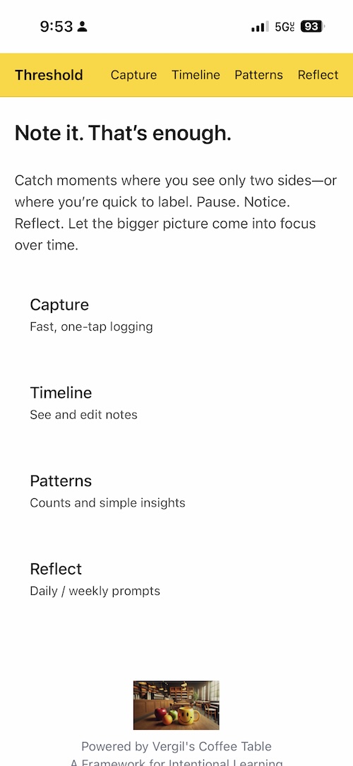 Threshold: A Tiny Tool for Noticing the Moment